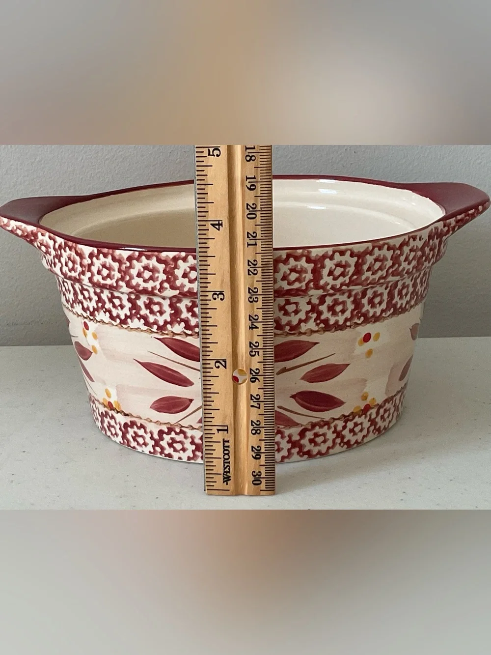 VTG Temp-Tations by Tara Old World Cranberry Red Casserole Dish with Lid - 1 Qt